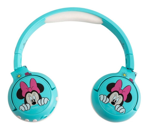 Audífonos Kalley K-DA1 Bluetooth On Ear Minnie Mouse Disney Azul Color Celeste