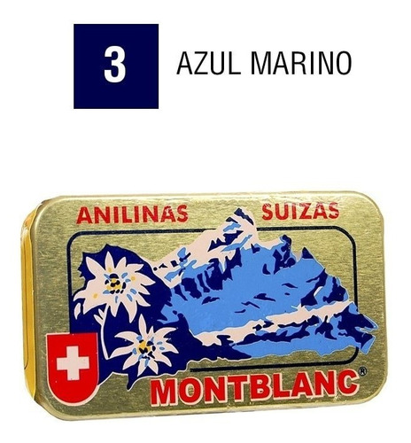 Anilina Montblanc (colores A Elección) Color 3 Azul Marino
