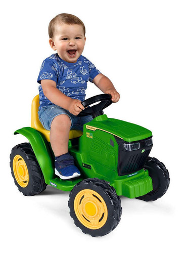 Mini Trator Elétrico Infantil Até 15kg John Deere - Peg P Cor Verde