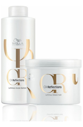 Kit Wella Oil Reflections Shampoo 1 Litro + Máscara 500ml