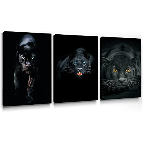 Pintura De Animales Lienzo, Póster De Leopardo Negro, ...