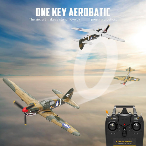Avión Rc Volantexrc P40 Control Remoto 4 Canales Acrobacias Color