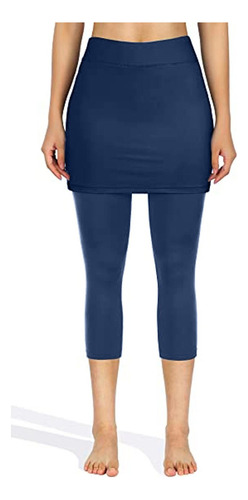 Mujeres Tenis Elástico Deporte Yoga Faldas Legging 3212