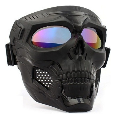 Para Máscara De Moto Con Forma De Calavera, Lentes De