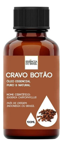 Óleo Essencial Cravo Botão 100ml - Puro E Natural