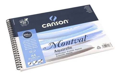 Block Canson Montval Acuarela 300gr A4 Grano Fino