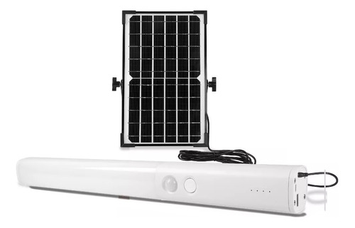 Kit Panel Solar 10w Lampara Recargable De Emergencia 1000lm