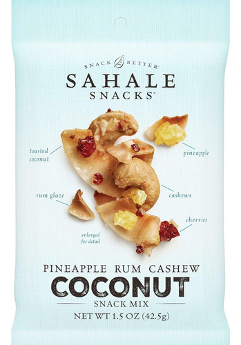 Sahale Snacks Mezcla De Bocadillos De Coco Y Anacardo Con Ro