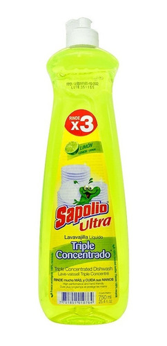 Imagen 1 de 2 de Lavaloza Sapolio Ultra Concentrado Diferentes Aromas 750cc