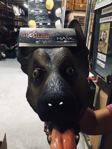 Imagen 7 de 9 de Máscara De Látex Perro Pastor Aleman Animales Divertido