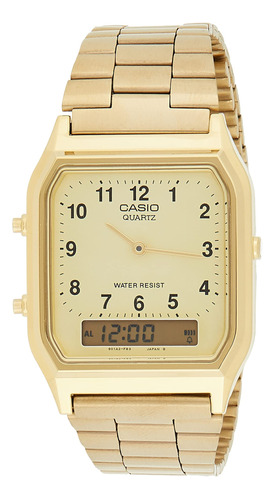 Reloj Casio Aq-230ga-9d Dorado Analógico Y Digital Para Homb