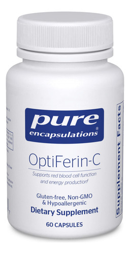 Suplemento De Ferro Pure Encapsulations Optiferin-c 60 Cápsu
