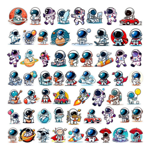 120 Pegatinas De Grafiti De Dibujos Animados De Astronautas