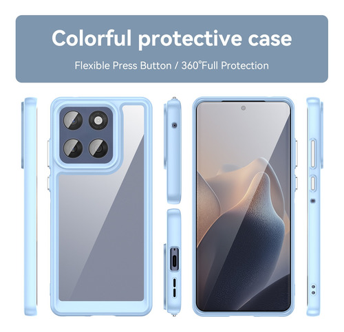 For Xiaomi Poco C71 / Redmi A5 Funda Case Acrilico Transparent Cristal