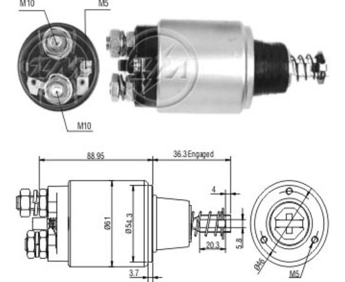 Solenoide Arranque Ford Komatsu Agrale Volkswagen Case Cbt