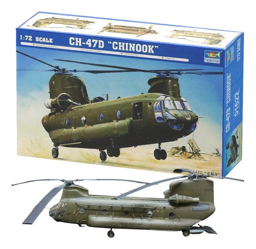 Helicóptero Ch-47d Chinook - 1/72 - Kit Trumpeter 01622