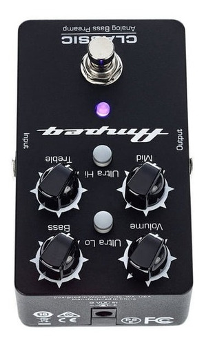 Ampeg Classic Analog Bass Preamp Para Bajo Con Switch