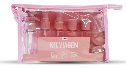 Kit Viagem 10 Peças Rosa