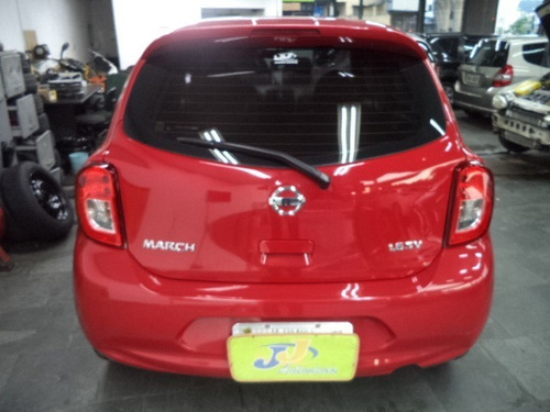 Imagem 7 de 11 de Nissan March Sv 1.0 12v Flex Completo Rodas 2016 Verm