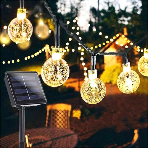Guirnalda Solar Luz Jardin  Navidad Exterior