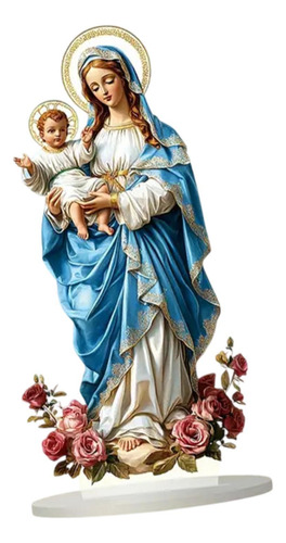 Letrero De La Santísima María Con El Niño Jesús,