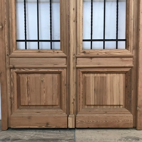 Puerta De 2 Hojas Colonial Con Reja - Cod: 5706