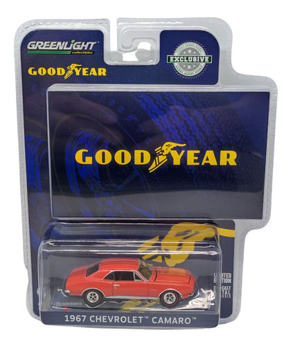 Carrito Greenlight 1:64 1967 Chevrolet Camaro Goodyear