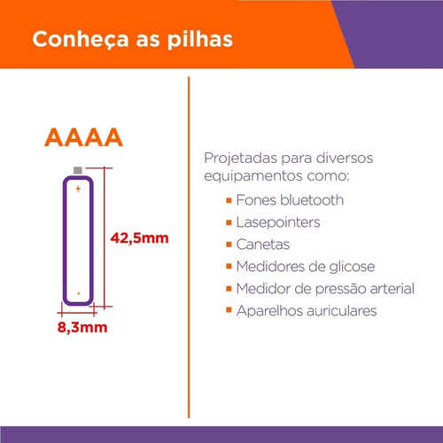 Imagem 7 de 10 de 08 Pilhas Alcalinas Aaaa 4a Mini Gp Extra 1 Shrink