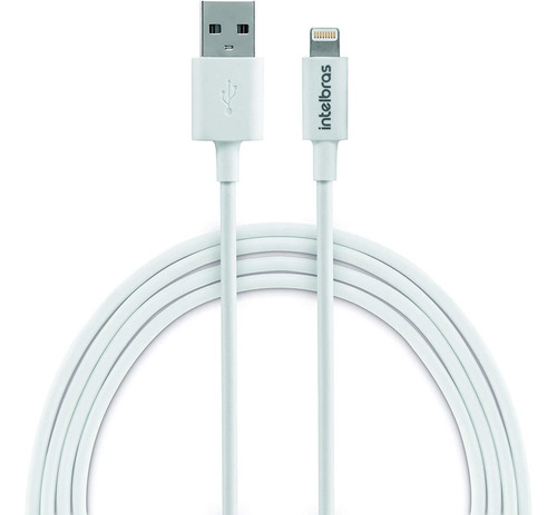 Cabo Usb Lightning 1,2m Pvc Branco Intelbras Eual 12pb