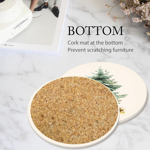 Juego De 6 Posavasos Para Absorber Bebidas, Redondos, De Cer