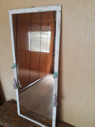Espejo De Pared Colgante Con Perchero Vintage