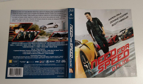 Need For Speed Blu-ray Aaron Paul Dominic Cooper (Usado)
