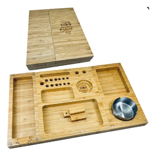 Bandeja Blunt Rey Bamboo Imán 3 Partes Armado Pro Babylon