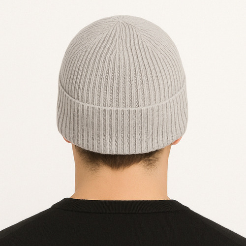 Gorro Lana Acrílico Morley Liso Unisex Invierno Moda Urbana Gris Claro Adulto Acrilico