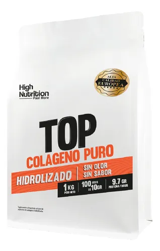 1k  Proteína Top Colágeno Hidrolizado Puro Sin Olor/sabor