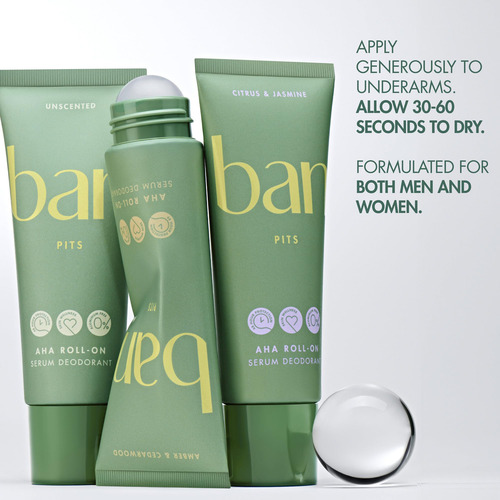 Desodorante Ban Invisible Roll-on 48 Horas Amber & Cedarwood