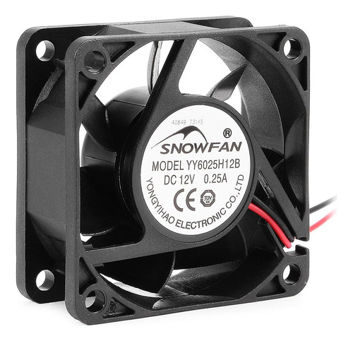 Uxcell 60 Mm X 60 Mm X 25 Mm 12 V Cc Ventilador De Refrigera