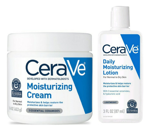 Cerave Paquete Combinado De Crema Hidratante Diaria, Contie.