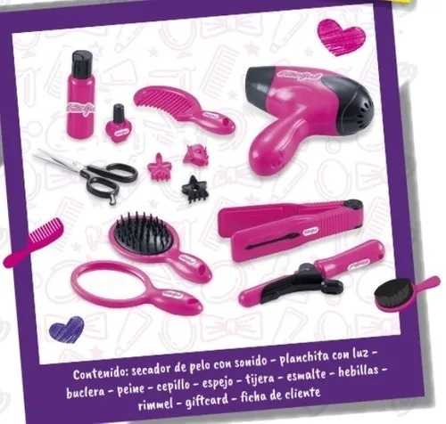 Imagen 2 de 4 de Set De Peluqueria Con Luz Y Sonido Juliana Playking