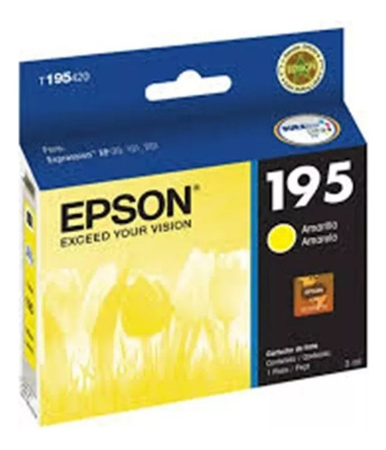 Cartucho Epson 195 Amarillo Original - Vencido