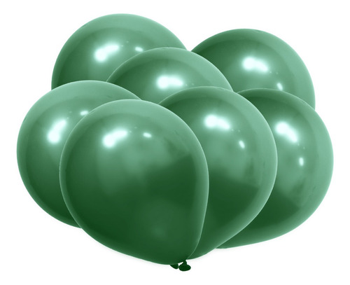 Balões Redondo Cromado Nº5 - 25und Art-latex Festa Cor Verde