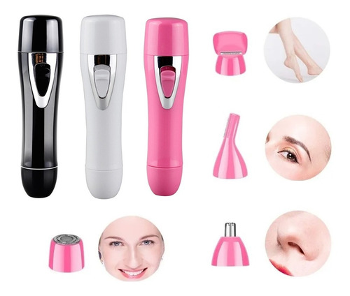 Depiladora 4 En 1 Recargable Usb Cejas Vello Cuerpo Nariz