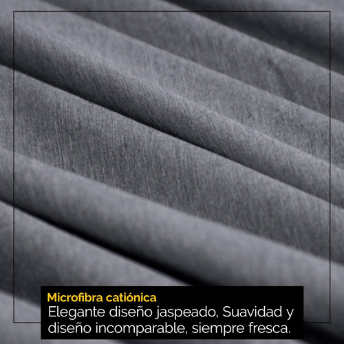 Oh! Sheets Juego De Sabanas Cationico 7 Piezas Matrimonial Gris Oscuro