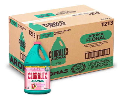 Cloralex Blanqueador Aromas Floral 3.75L Caja con 6pz