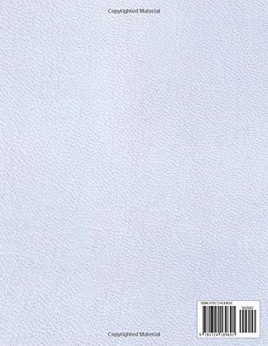 Notebook White Leather Style | Letter Size (85 X 11)  A4 Siz