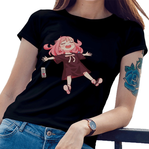 Remera Algodón Premium Anya Anime - Spy X Family Dtg - 94