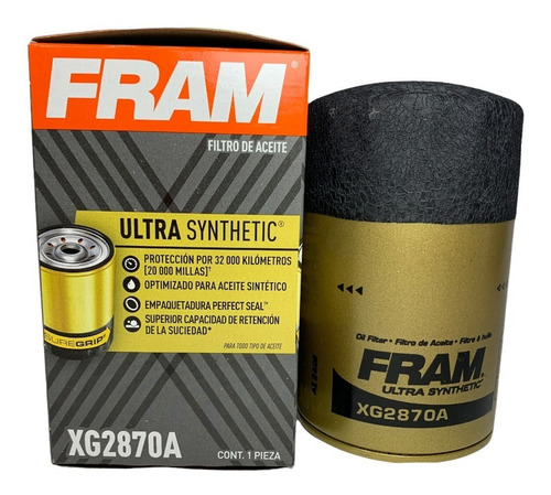 Filtro De Aceite Fram Para Aceite Sintético Xg2870a Audi Vw 