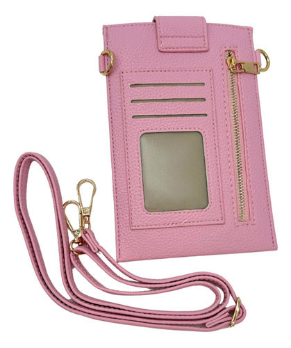 Cartera Para Dama Con Crossbody Ajustable Rosa Liso