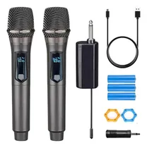 Comprar Microfone Sem Fio Huacam, Microfone Uhf Dual Sem Fio Recarre