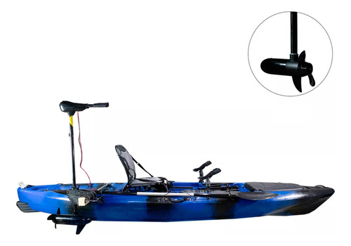 Kayak Pesca + Motor + Remo + 2 Porta Cañas + Asiento Magic